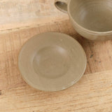 Kati Von Lehman Home CoffeeTea Cappuccino Mug and Saucer in Taupe Taupe