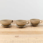 Kati Von Lehman Home CoffeeTea Cappuccino Mug and Saucer in Taupe Taupe