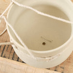 Kati Von Lehman Ceramics Hanging Cinched Planter in White Stoneware