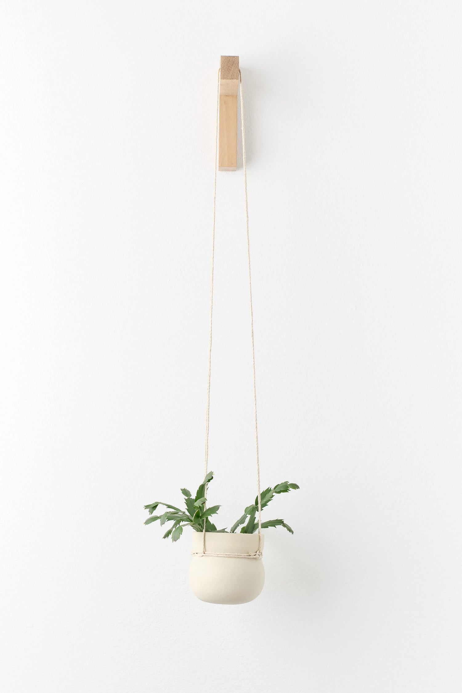 Kati Von Lehman Home Planters Hanging Cinched Planter White Stoneware