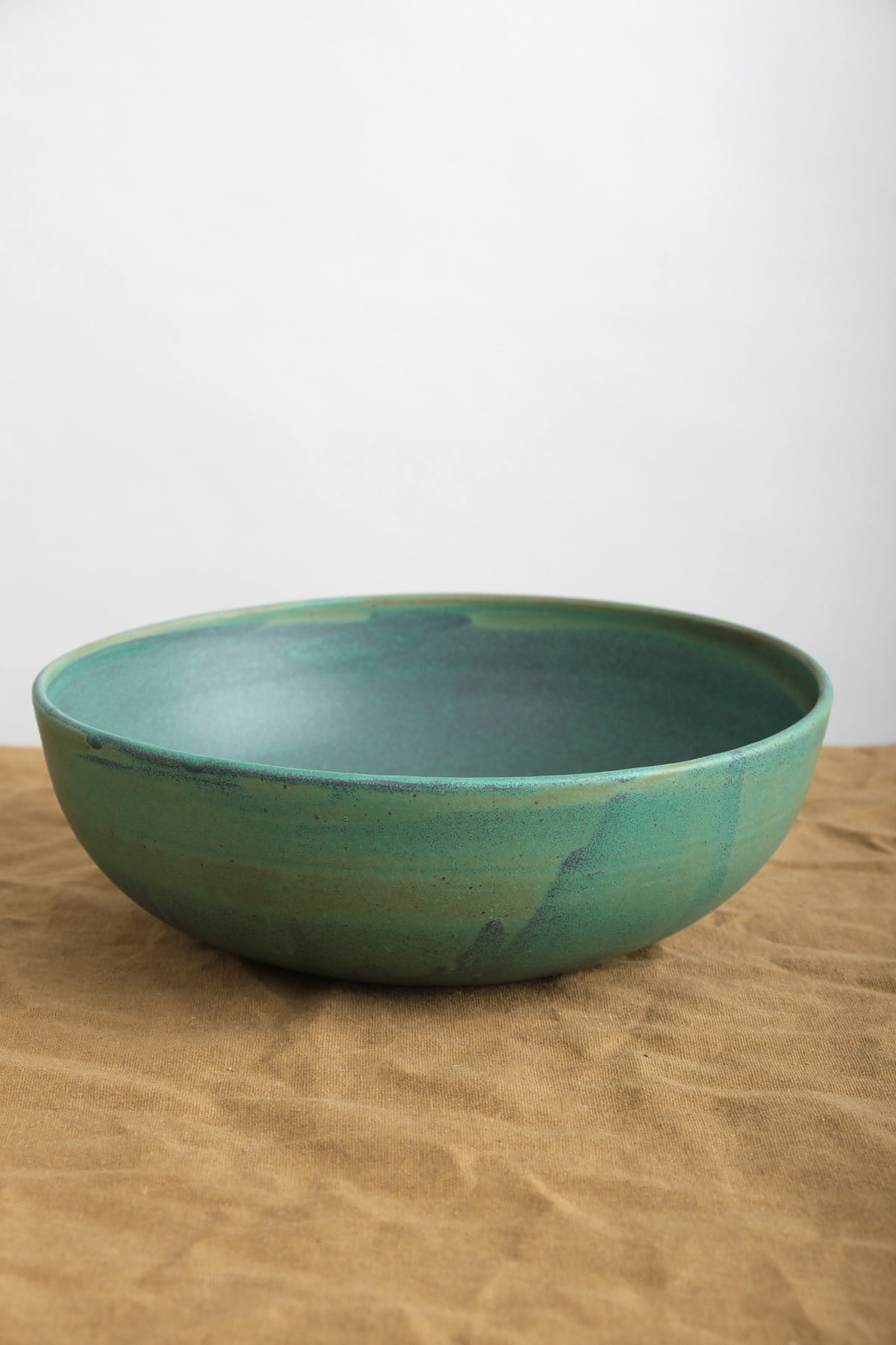 Emerald glazed Kati Von Lehman Serving Bowl
