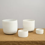 Kati Von Lehman Home Planters Large Pedestal Planter in White White