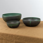Unstacked Nesting Kitchen Bowls in Emerald