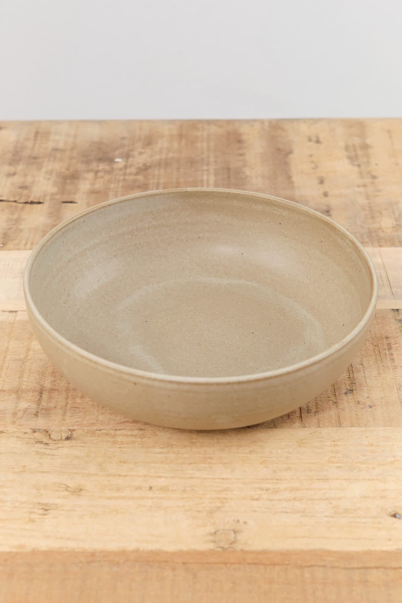 Kati Von Lehman Home Kitchen Dishware Shallow Ramen Bowl in Taupe Taupe