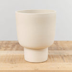 Kati Von Lehman Home Planters Small Pedestal Planter White