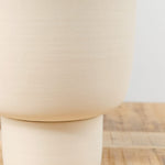 Kati Von Lehman Home Planters Small Pedestal Planter White