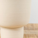 Kati Von Lehman Home Planters Small Pedestal Planter White
