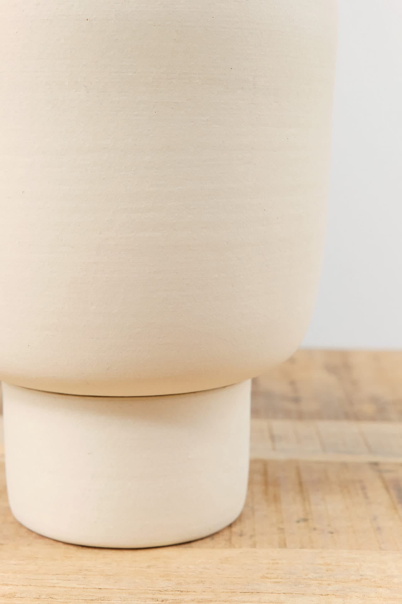 Kati Von Lehman Home Planters Small Pedestal Planter White