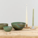 Kati Von Lehman Spouted Nesting Bowl Set in Emerald