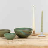 Kati Von Lehman Spouted Nesting Bowl Set in Emerald