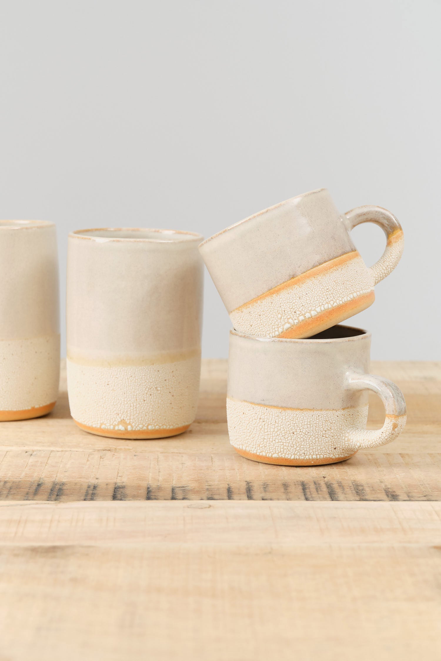 Kati Von Lehman Stoneware Coffee Mug in Shino