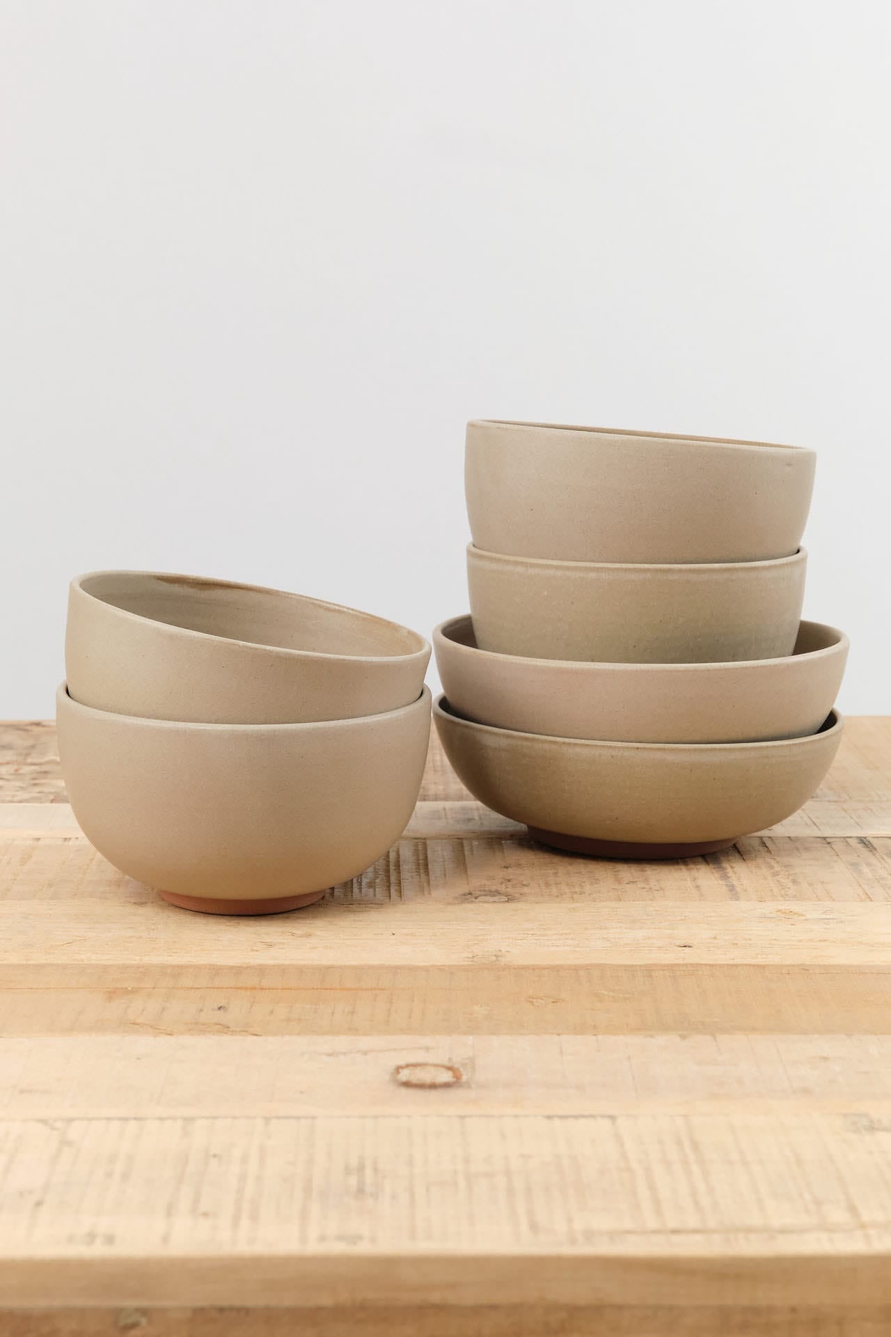 Kati Von Lehman Home Kitchen Dishware Tall Ramen Bowl in Taupe Taupe