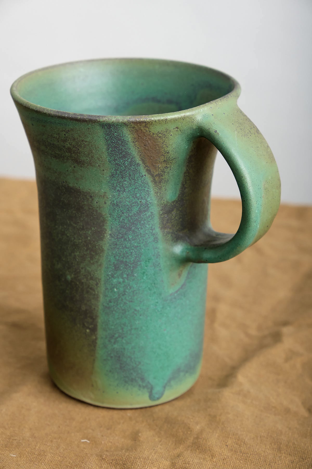 Handmade Emerald glazed Travel Mug 