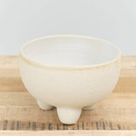 White Stoneware Tripod Planter by Kati Von Lehman