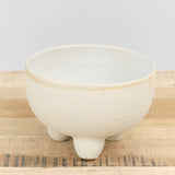 White Stoneware Tripod Planter by Kati Von Lehman