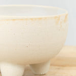 Kati Von Lehman Handmade Ceramics Tripod Planter Pot in White Stoneware