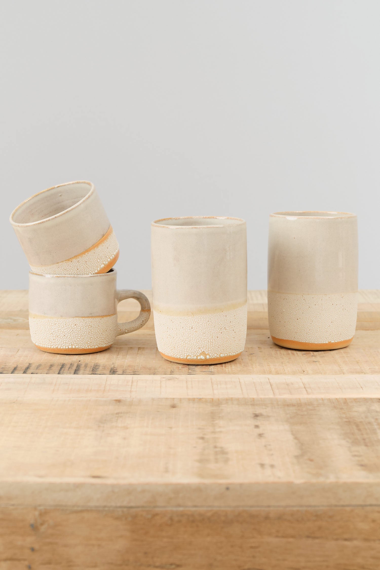 Kati Von Lehman Ceramics Tumbler in White Shino