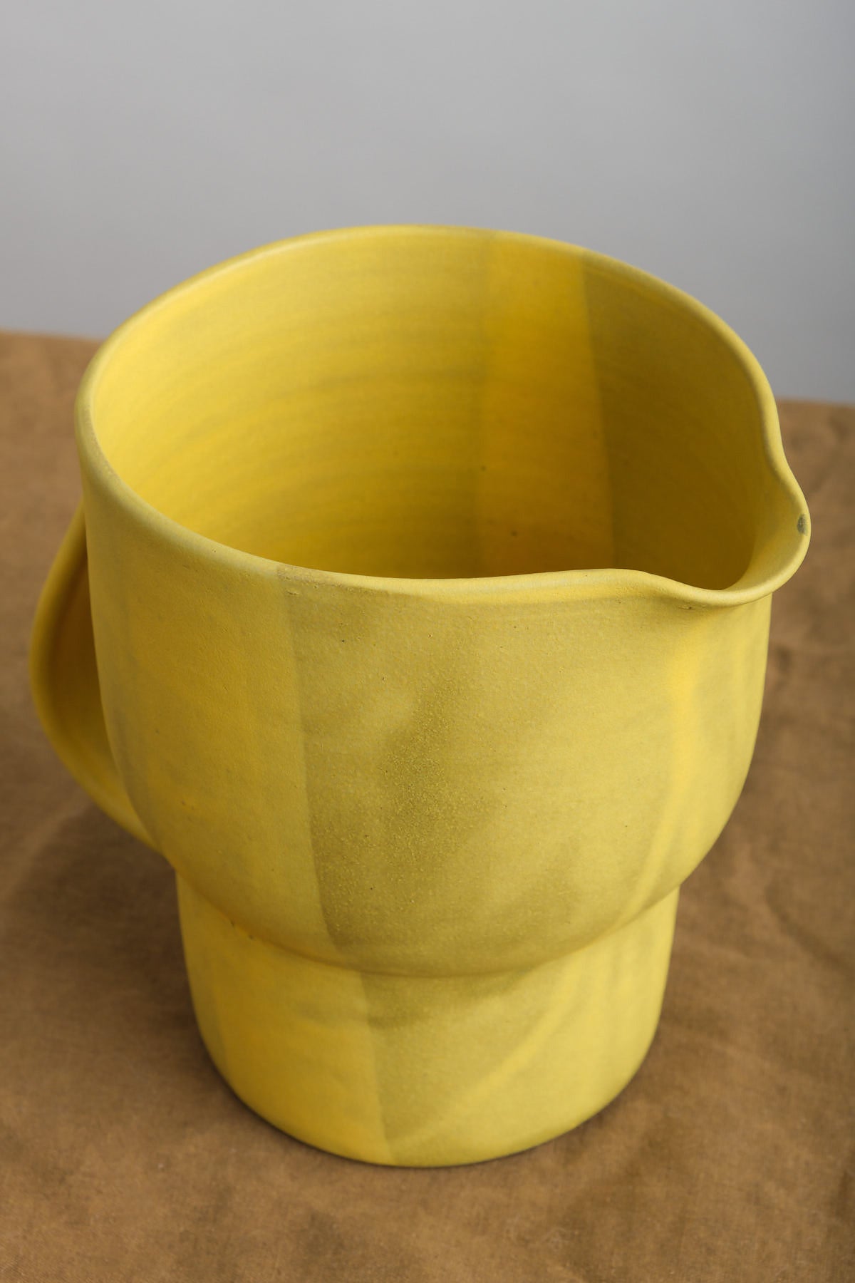 Handmade Ceramic Water Pitcher with Turmeric glaze