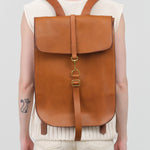 Postal Backpack #1 KikayNY in Tan Brown