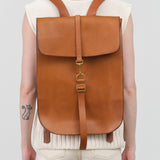 Postal Backpack #1 KikayNY in Tan Brown