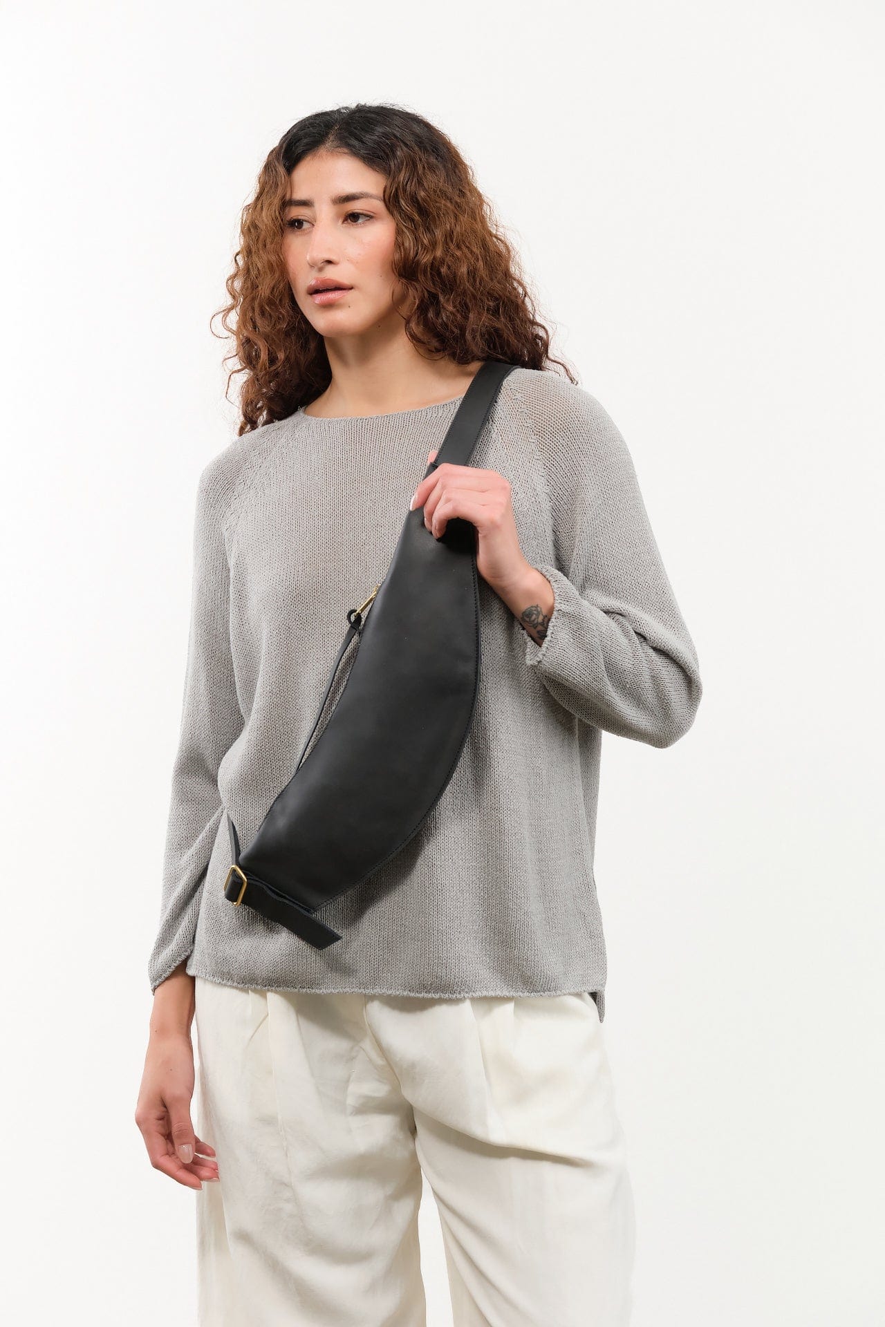KikaNY Accessories Bags Sling Pouch in Black Black / 16" L X 5"D
