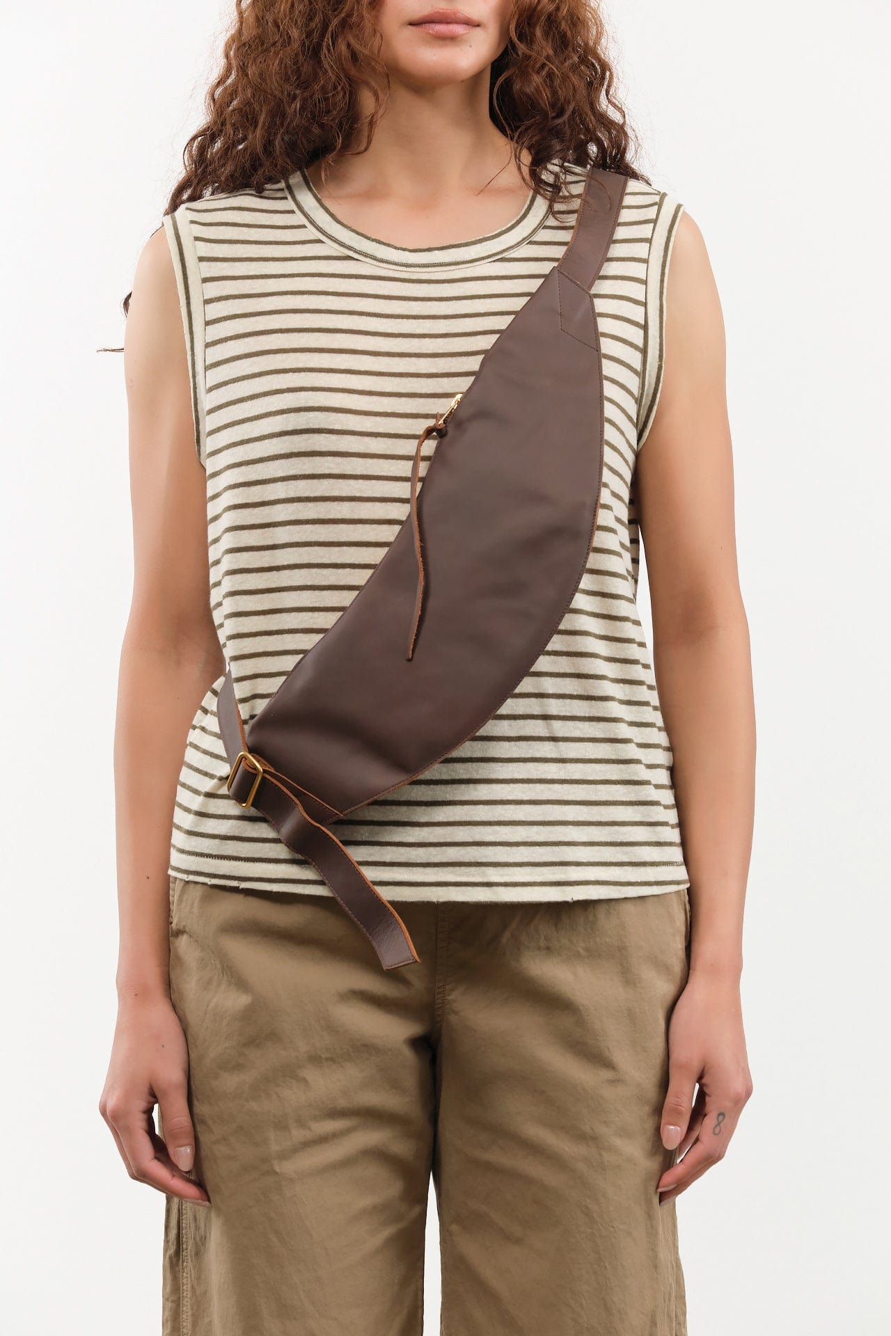 KikaNY Accessories Bags Sling Pouch in Walnut Walnut / 16" L X 5" D
