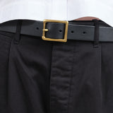 black leather belt