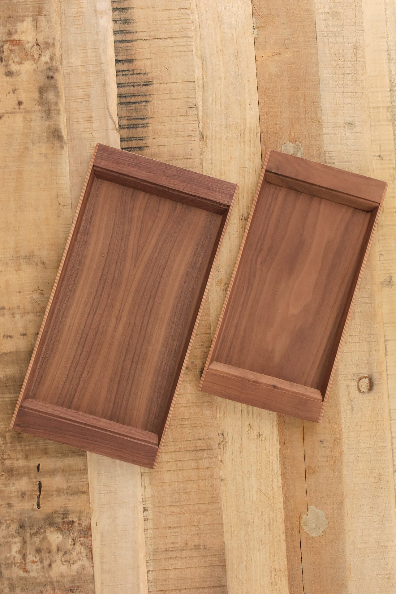 Kinto Home Kitchen Serving Small Sepia Nonslip Tray Walnut