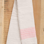 Kontex Home Bath Towels Flax Line Hand Towel Pink-Beige