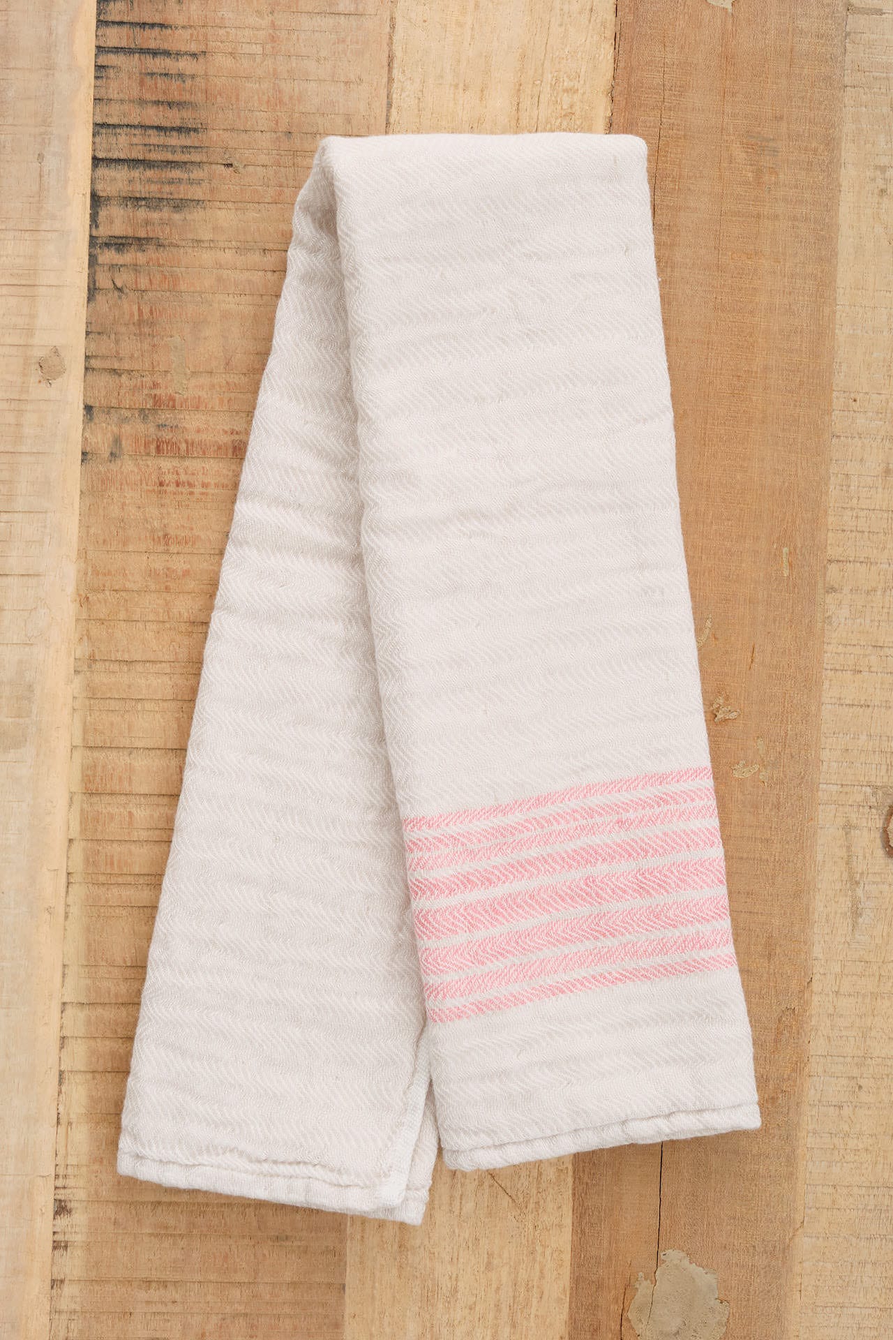 Kontex Home Bath Towels Flax Line Hand Towel Pink-Beige