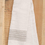 Kontex Home Bath Towels Flax Line Hand Towel Brown-Beige