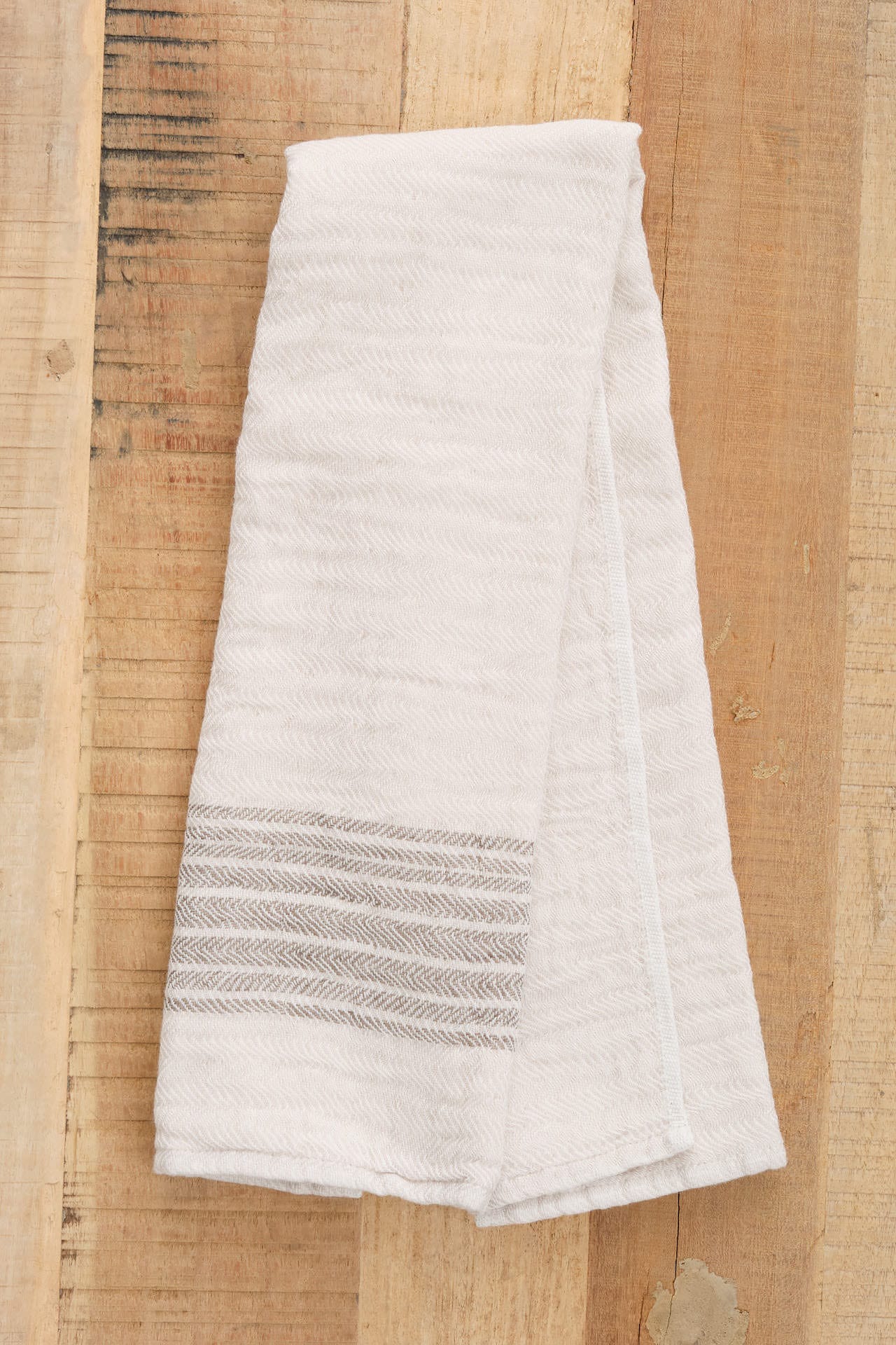 Kontex Home Bath Towels Flax Line Hand Towel Brown-Beige