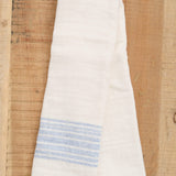 Kontex Home Bath Towels Flax Line Hand Towel Blue-Ivory