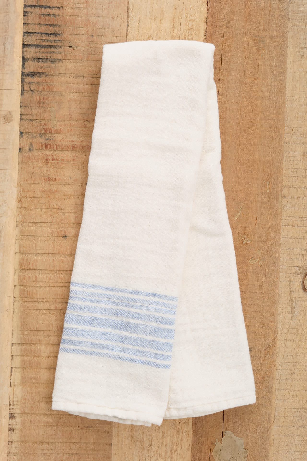 Kontex Home Bath Towels Flax Line Hand Towel Blue-Ivory