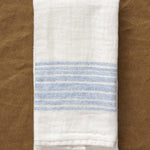 Kontex Home Bath Towels Flax Line Hand Towel Blue-Ivory / 33.5" L X 13.25" W