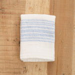 Kontex Home Bath Textiles Flax Line Washcloth Blue-Ivory