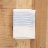 Kontex Home Bath Textiles Flax Line Washcloth Blue-Ivory