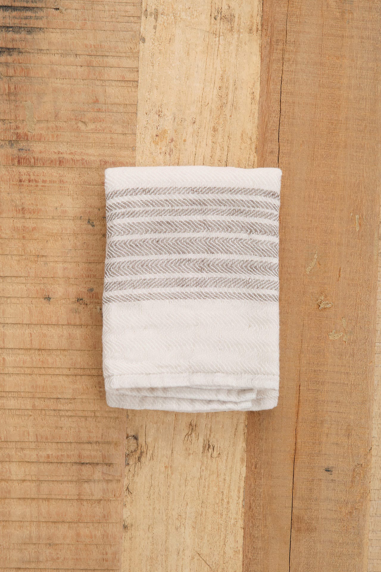 Kontex Home Bath Textiles Flax Line Washcloth Brown-Beige