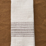 Kontex Home Bath Towels Flax Line Hand Towel Brown-Beige / 33.5" L X 13.25" W