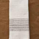 Kontex Home Bath Towels Flax Line Hand Towel Brown-Beige / 33.5" L X 13.25" W
