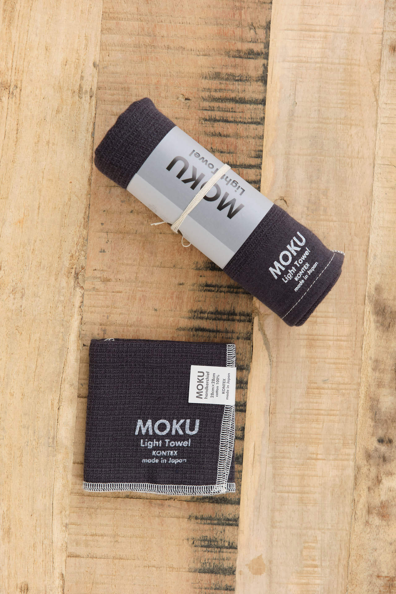 Kontex Home Bath Towels Moku Light Hand Towel in Charcoal Charcoal / 42" L X 12.5" W