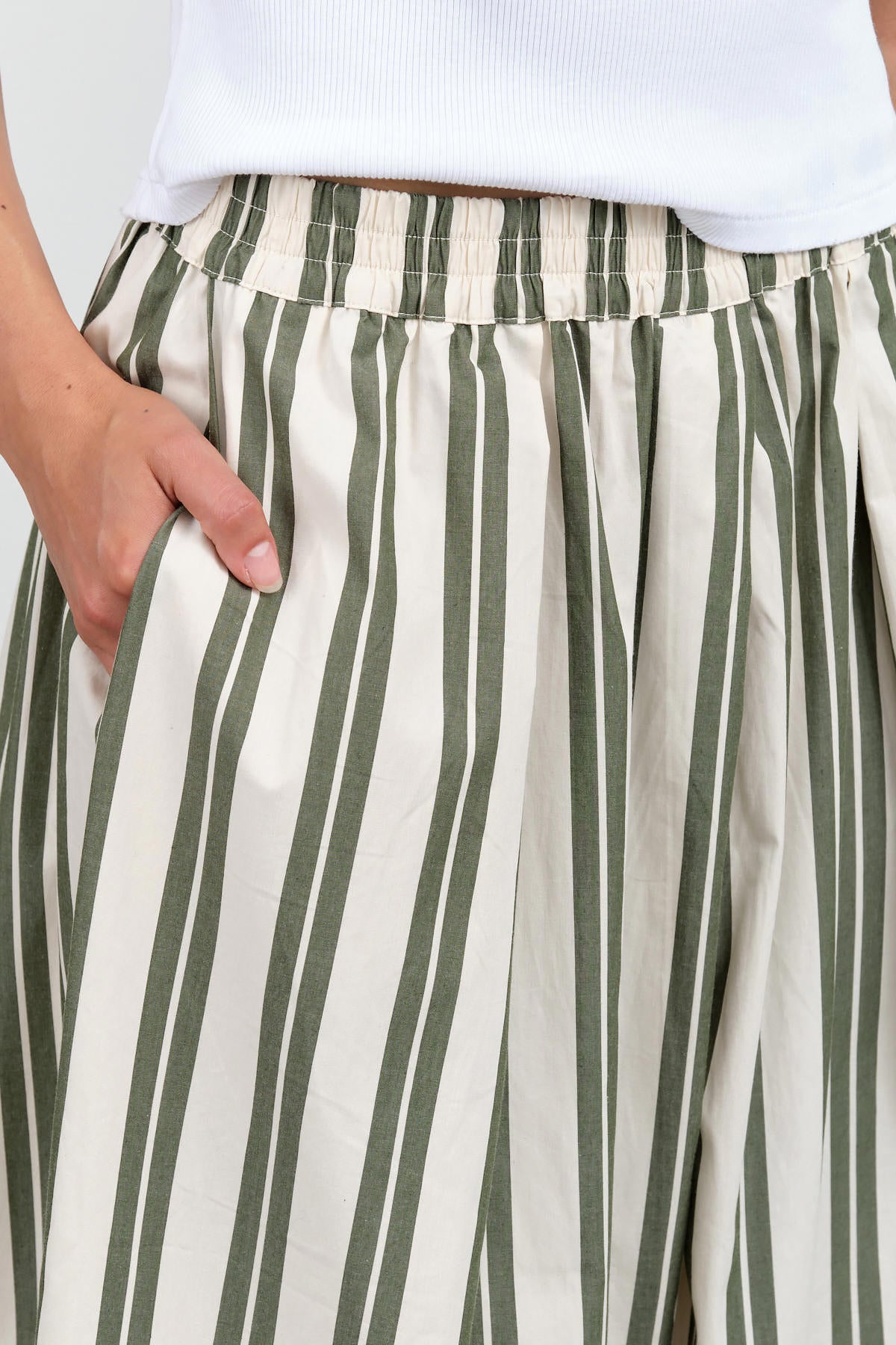 Forest Stripe Athena Pant by Kowtow