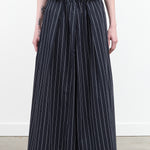 Athena Pant by Kowtow in Navy Pinstripe