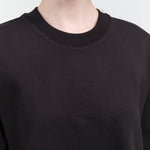 Collar view of Boxy T-Shirt Dress in Black