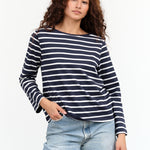 Kowtow Breton Top in Navy Breton Stripes