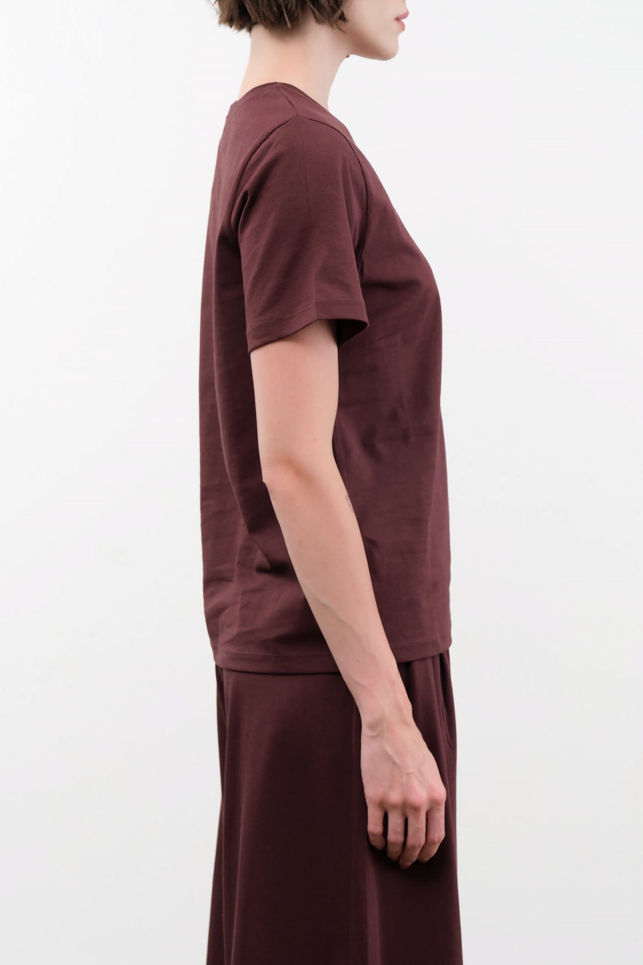 Kowtow Apparel Womens Tees Classic Tee in Mahogany