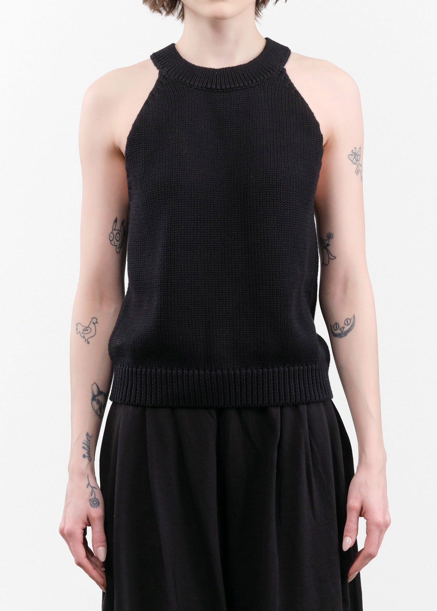 Kowtow Apparel Womens Sweaters Ebony Singlet
