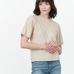 Kowtow Etch Tee in Light Marle 