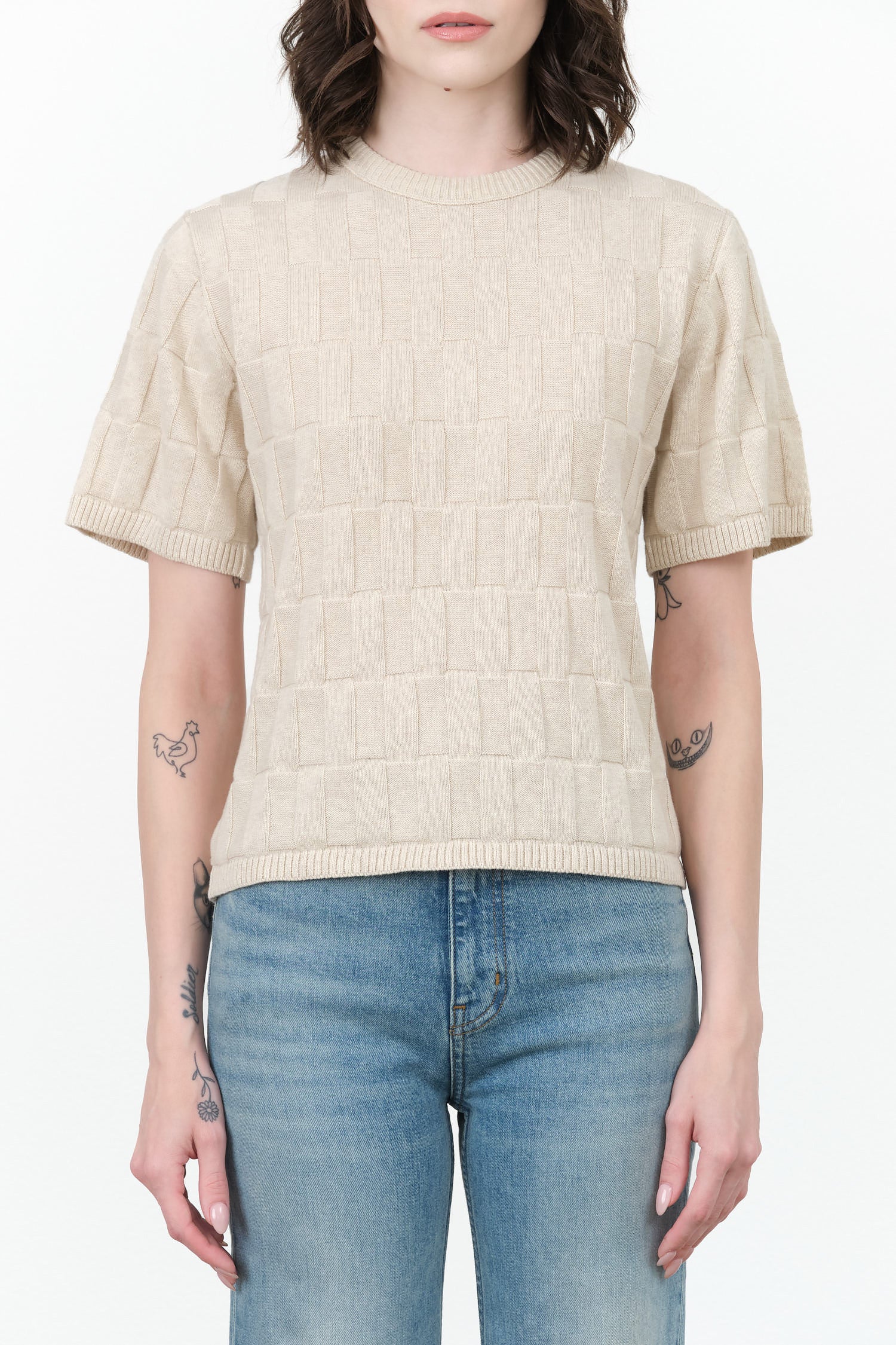 Etch Tee by Kowtow in Light Marle