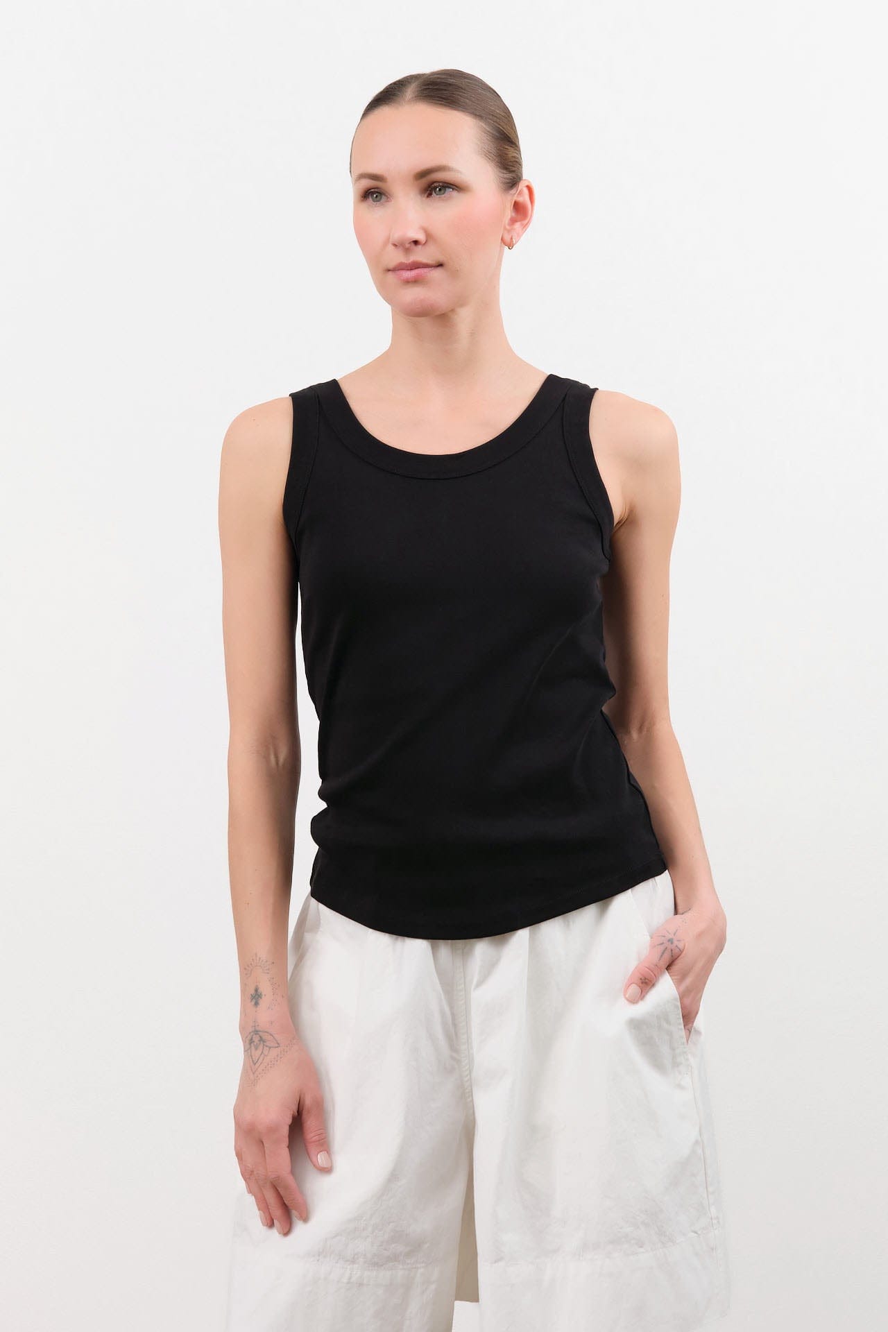 Kowtow Apparel Womens Tees Everyday Singlet in Black